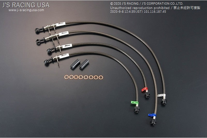 J'S RACING EK4 Brake Line System (Steel fitting) - On The Run Motorsports