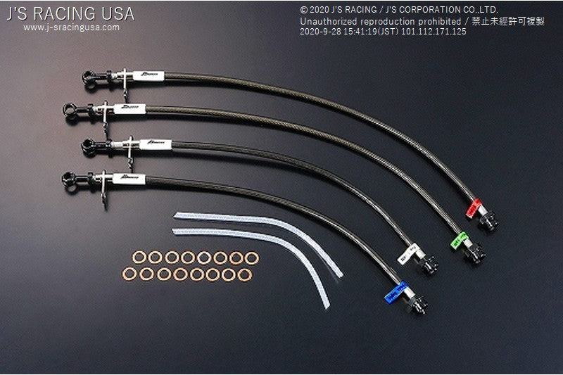 J&#39;S RACING EK9 Brake Line System(Steel fitting) - On The Run Motorsports