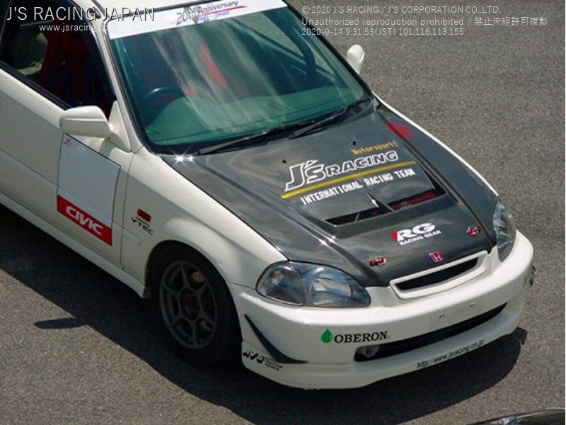 J&#39;S RACING EK9 (early model)Street ver. Aero hood CFRP/FRP - On The Run Motorsports